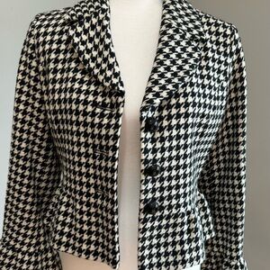 Black and white checkered blazer